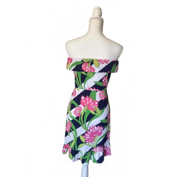 Lilly Pulitzer Floral Strapless Summer Dress, XS - Picture 3 of 6